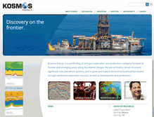 Tablet Screenshot of kosmosenergy.com